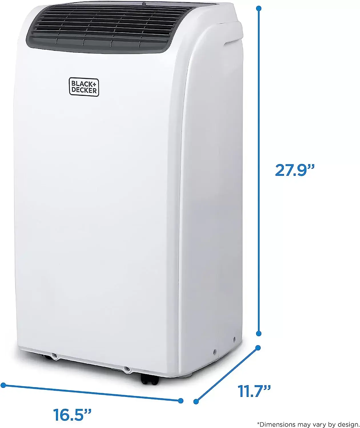 BLACK+DECKER 8,000 BTU Portable Air Conditioner up to 350 Sq. with Remote Control, White