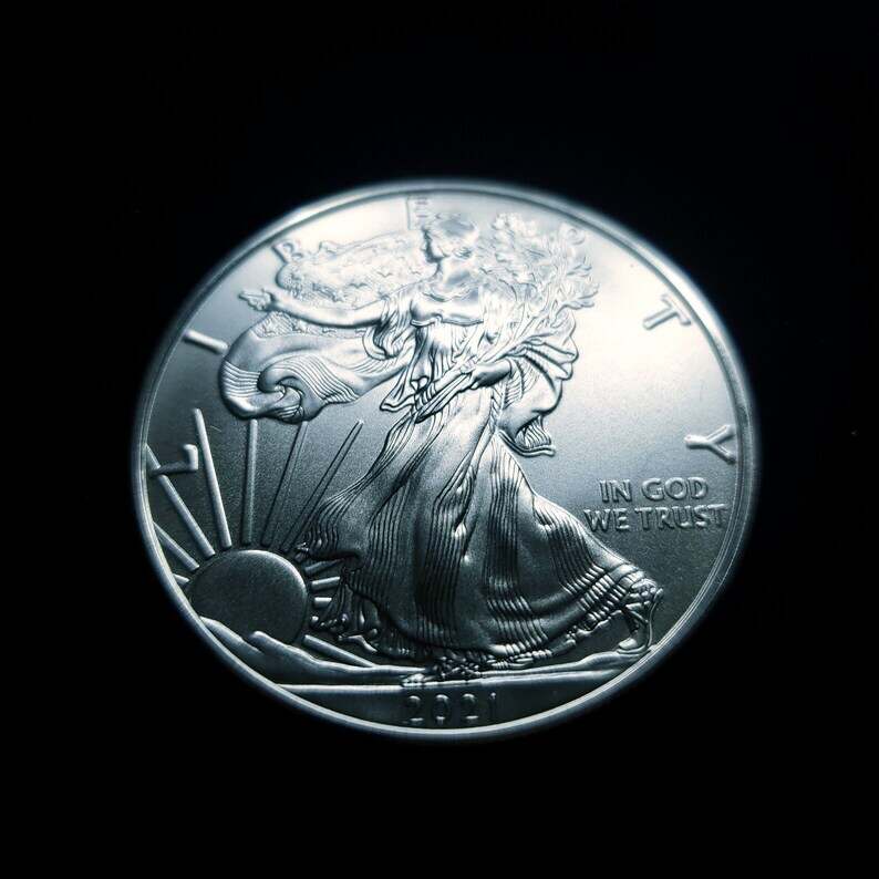 2021  American Silver Eagle BU  -  1 Oz .999 Silver-  . Type I    Lot#  366