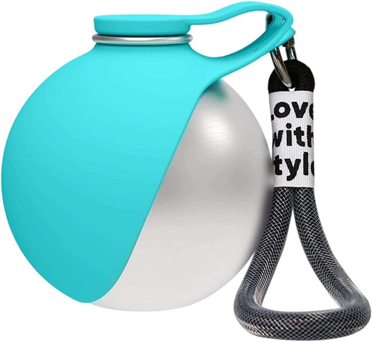 Outdoor Pet Water Set - 304 Steel Bottle + Collapsible Silicone Bowl