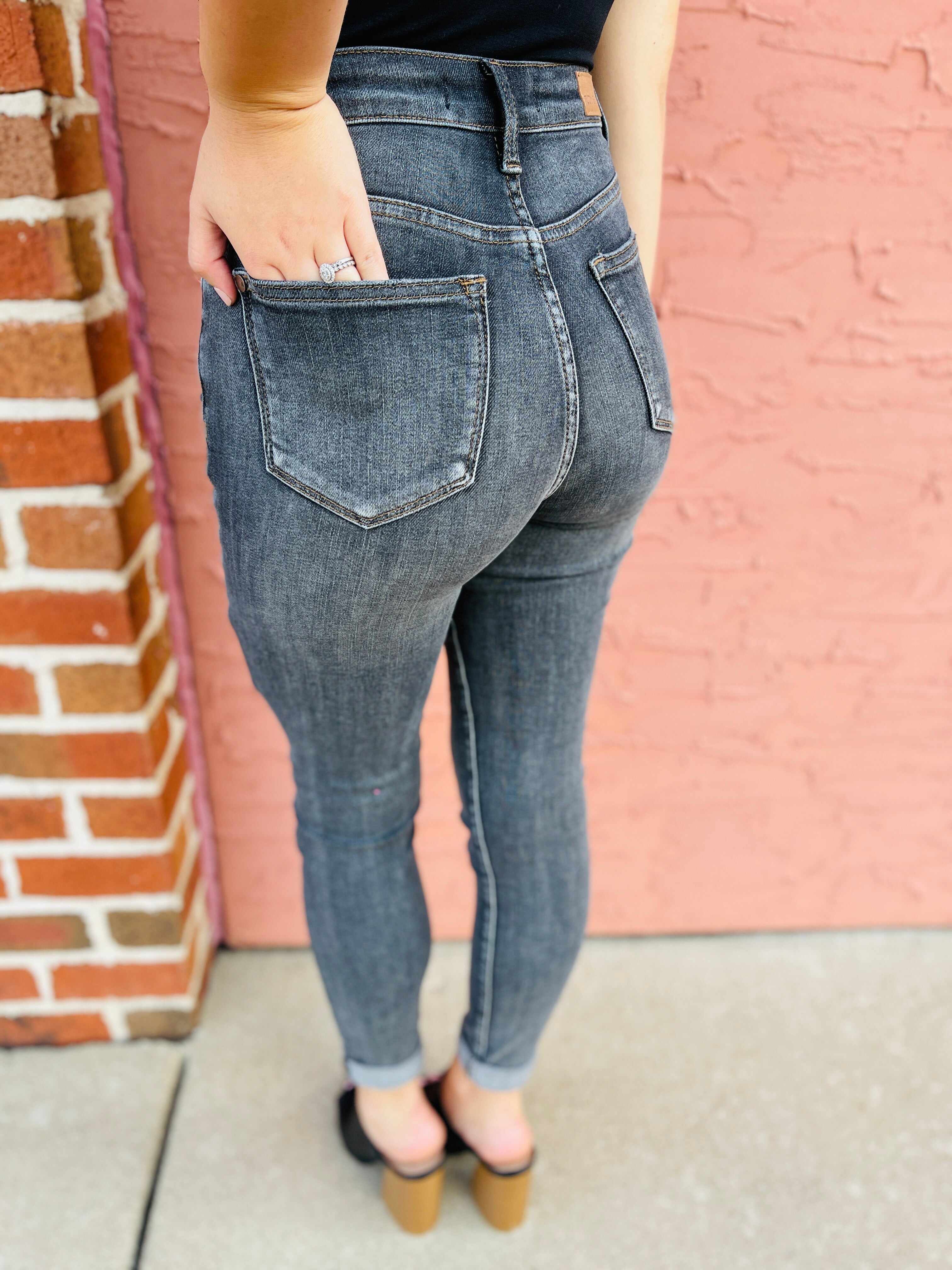 RESTOCK! Plus/Reg Shades of Grey Skinny Jeans