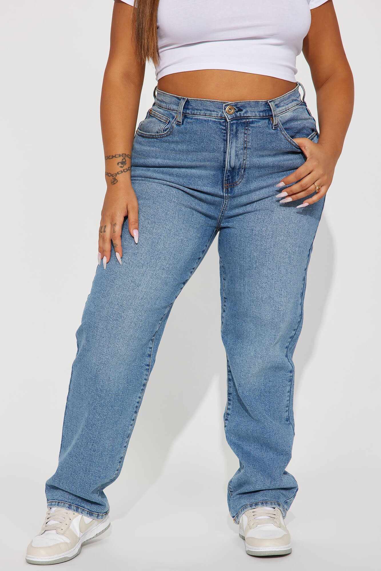 Nova 90s Straight Leg Jeans - Vintage Blue Wash