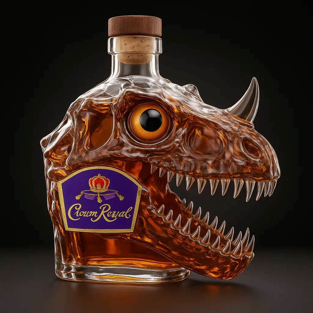 T-Rex Whiskey Bottle