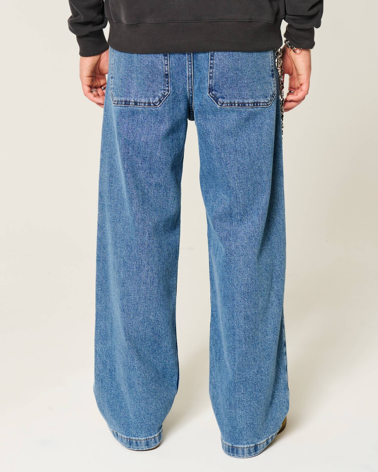 Medium Wash Super Baggy Jeans