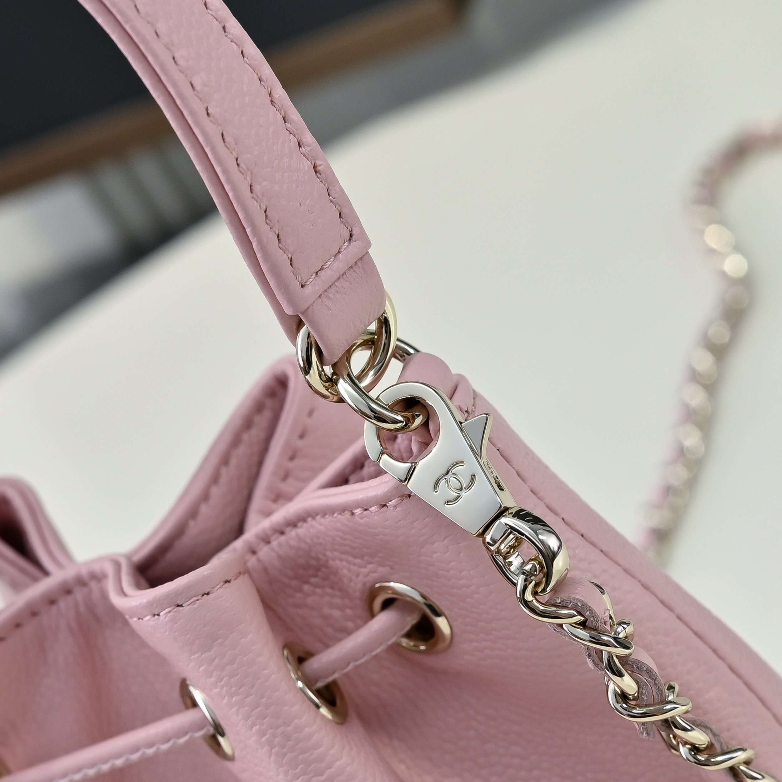 Chanel 25B Mini Chain Drawstring Bucket Bag