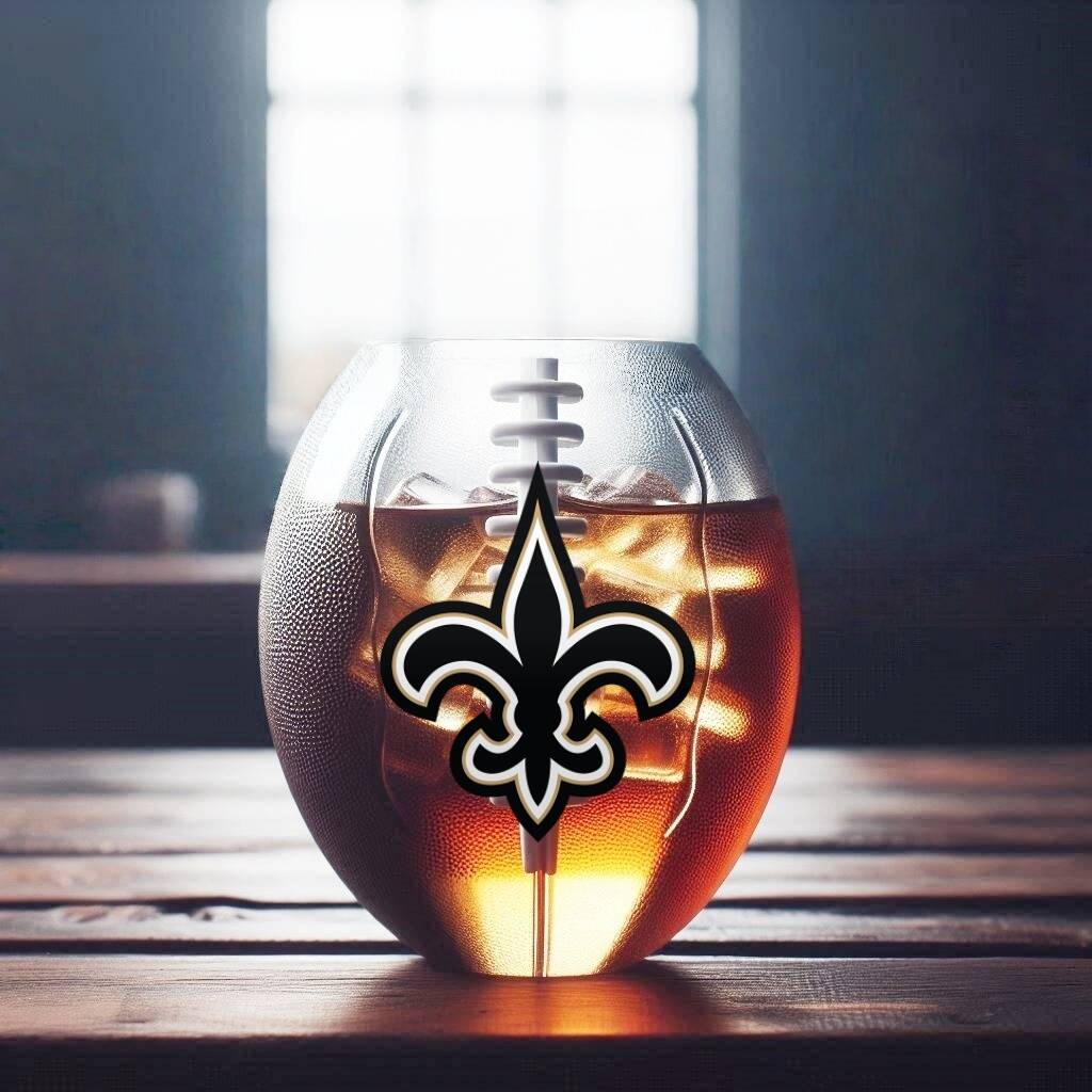 NFL Team Football Glass