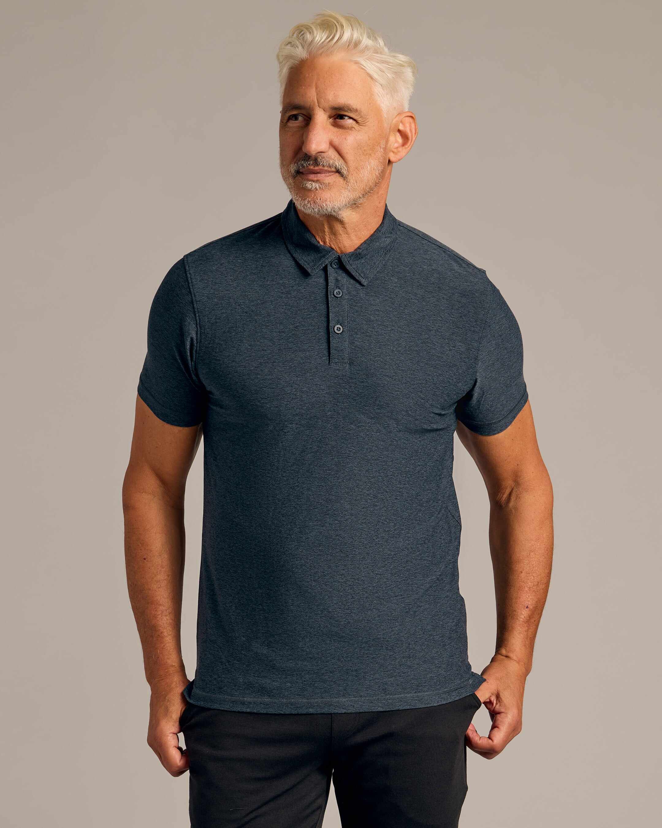 Dark Heather Fiord Active Polo 2.0