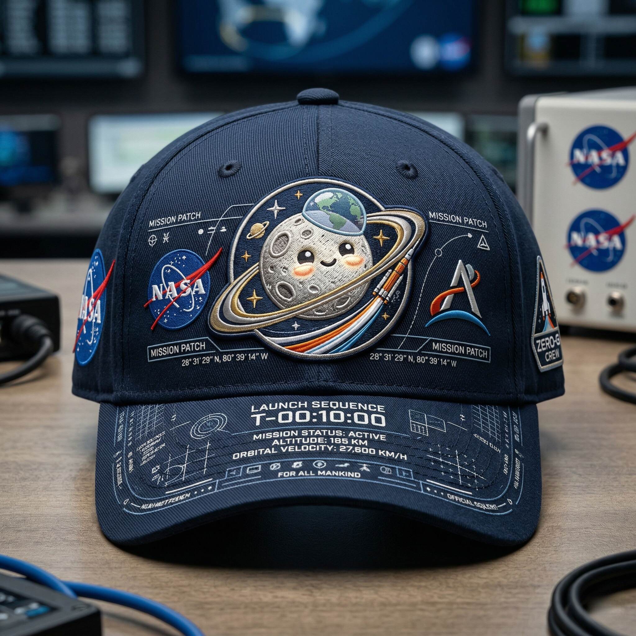 NASA Mission Patch Space Cap