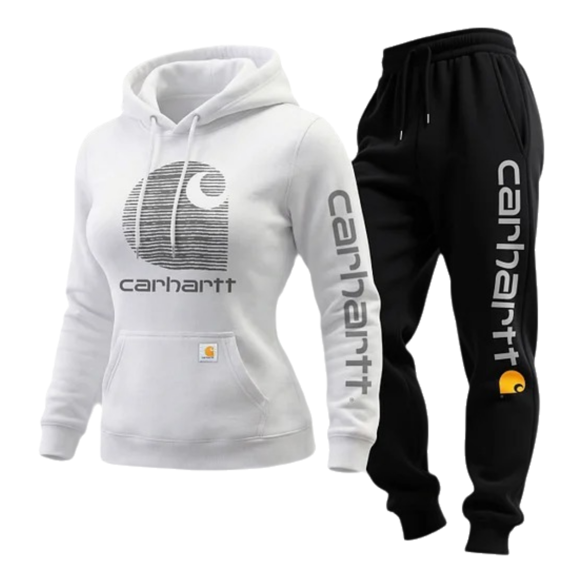 Women's Loose-fitting Hooded Sweatshirt + Trousers Set