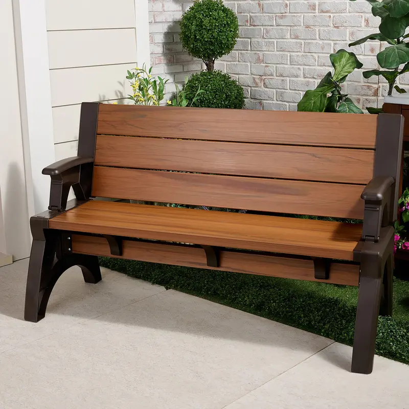 Gen II XL Convertible Outdoor Furniture, Multi-Function Bench Converts To Table, Modern Patio Stool Chair Set