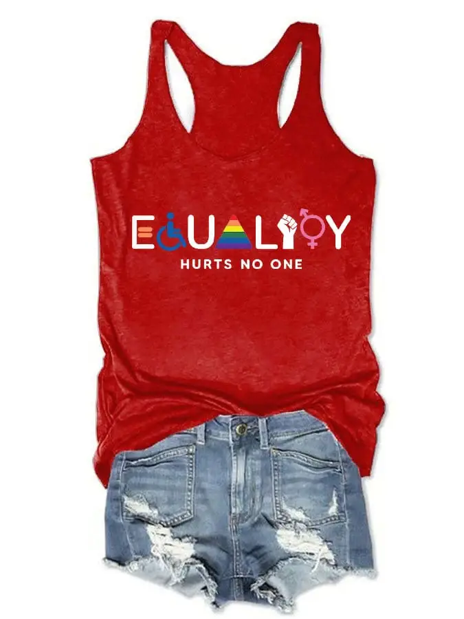 Women's 'Equality Hurts No One' Printed Tank Top