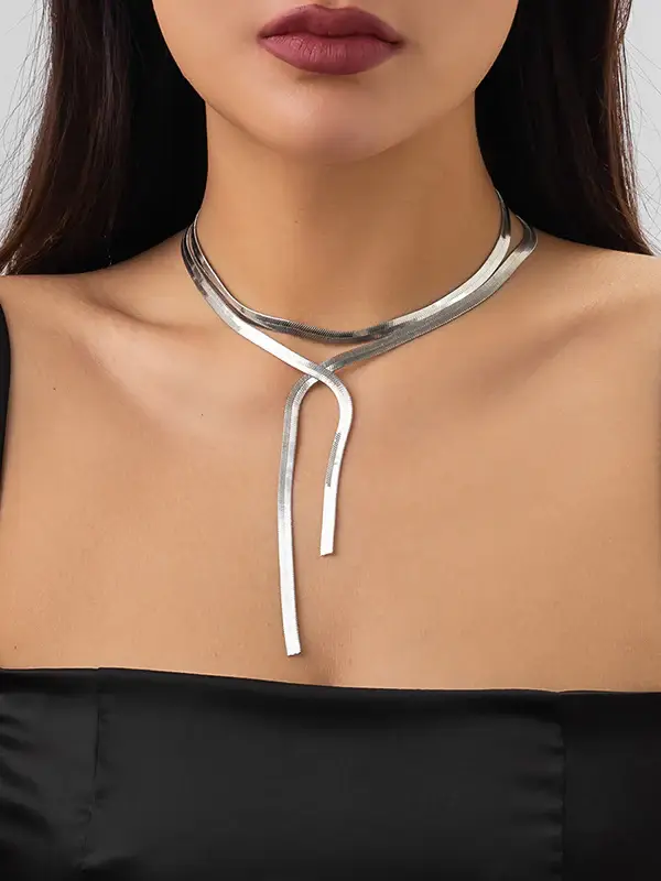 Hollow Solid Color Necklaces Accessories