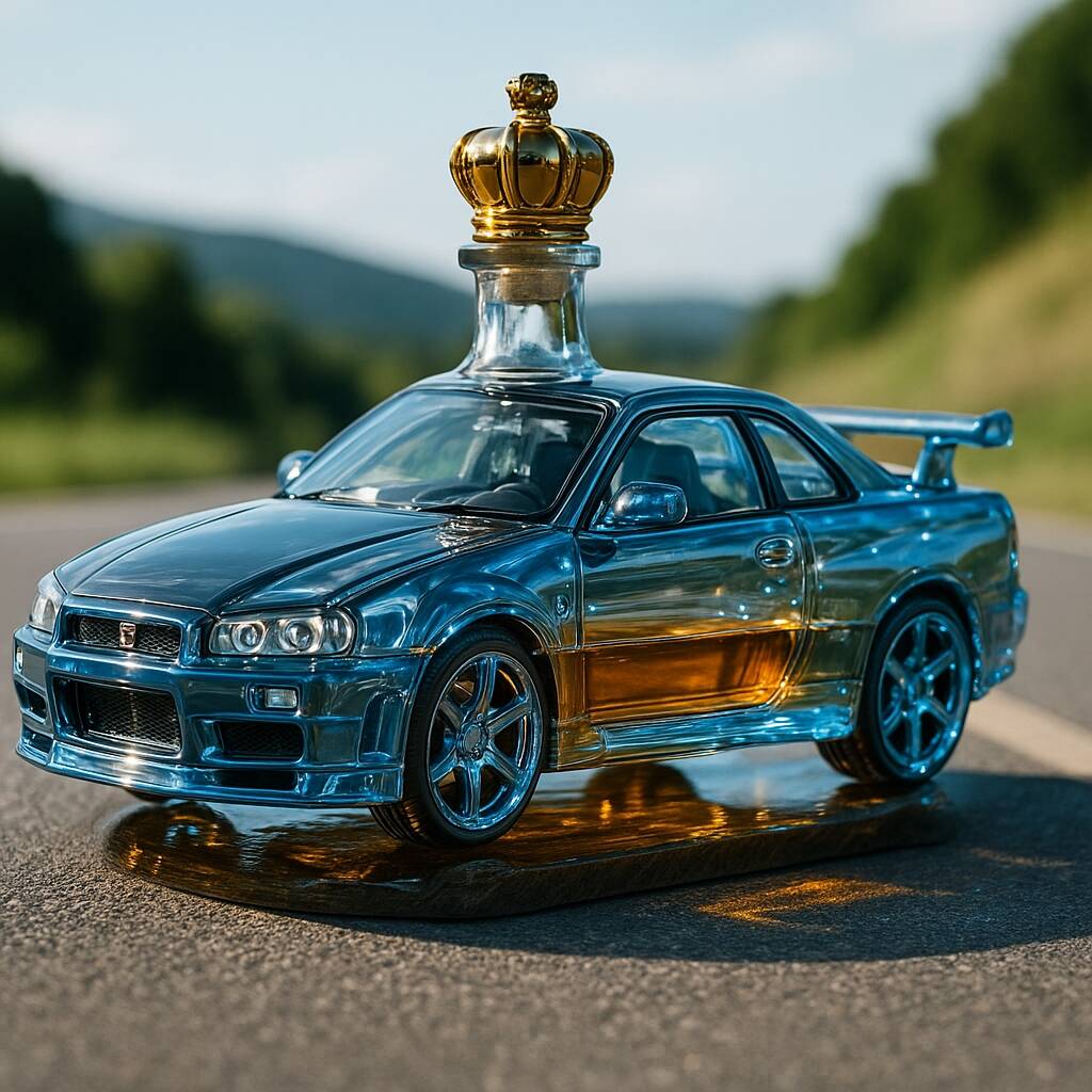 Skyline GT‑R R34 Whiskey Bottle