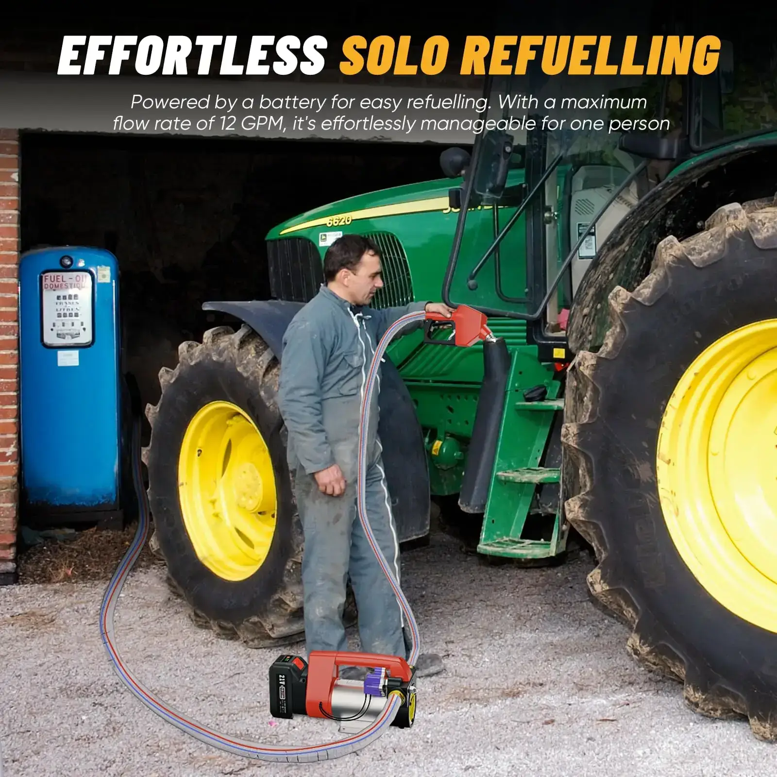 Portable Cordless Diesel Transfer Pump Kit