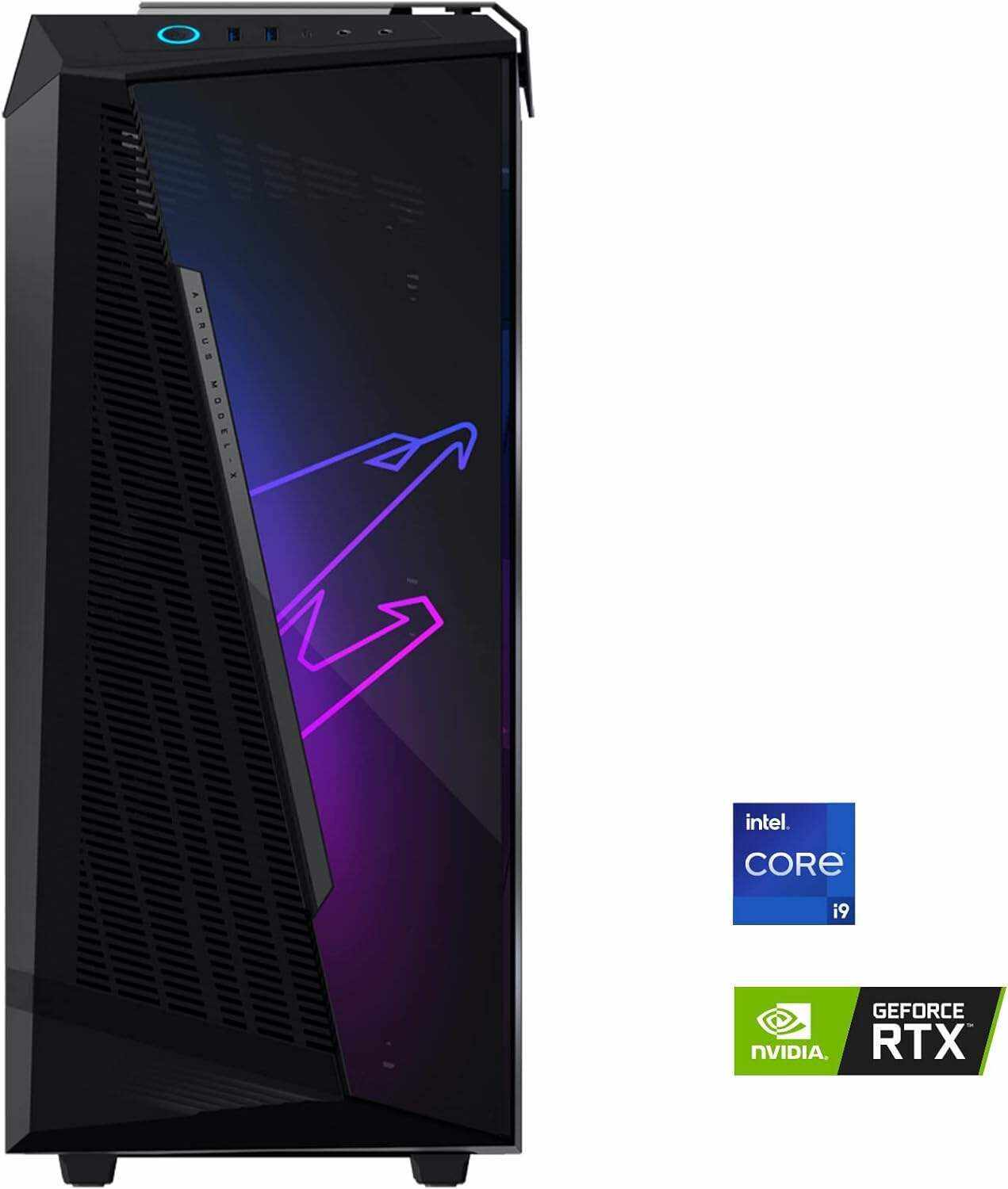 Gigabyte AORUS Model X Gaming PC Computer Desktop (Intel i9-12900K, NVIDIA GeForce RTX 3080 GDDR6X 10GB, 16GB DDR5 RAM, 2TB M.2 SSD) - AMXI9N8A-2171