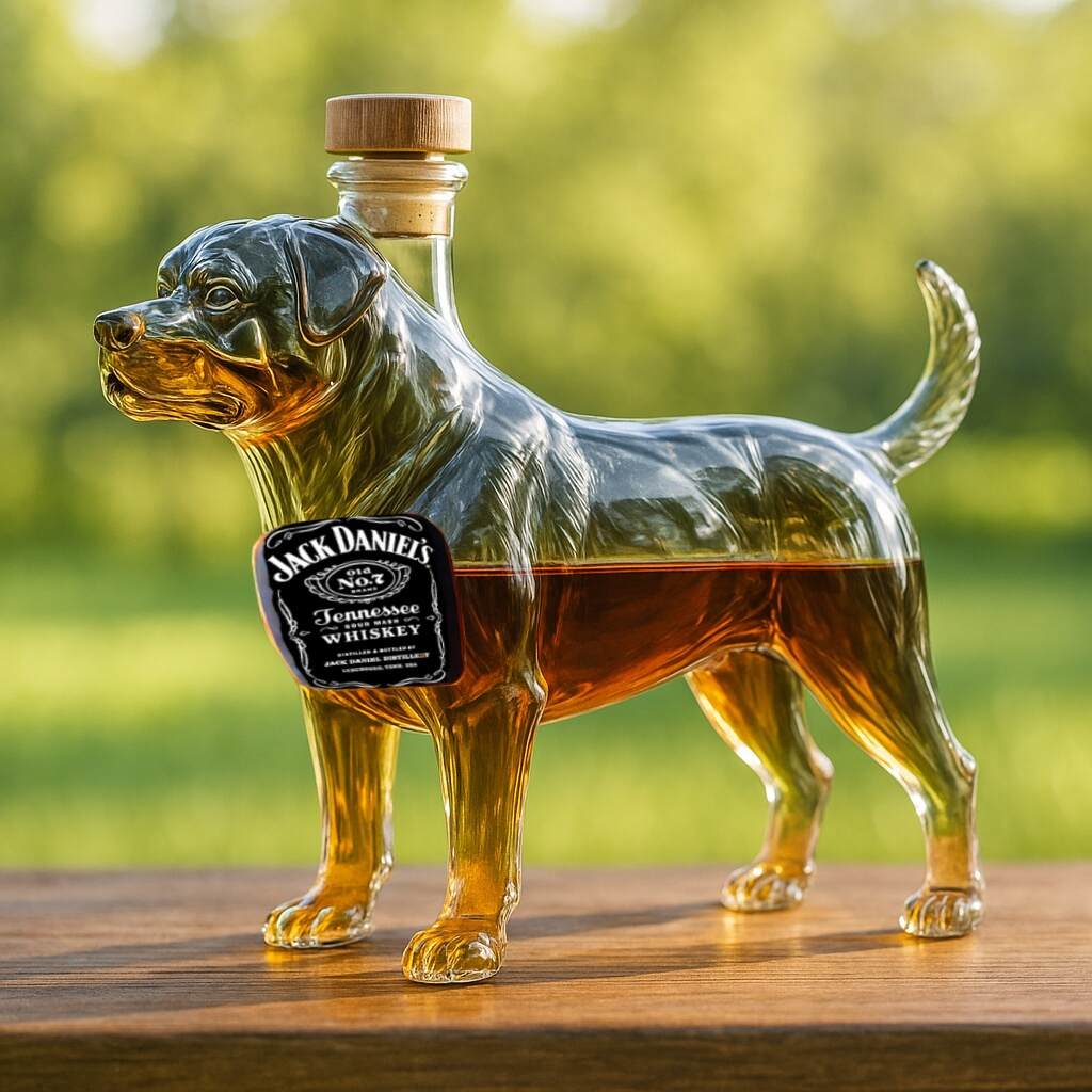 Rottweiler Whiskey Bottle