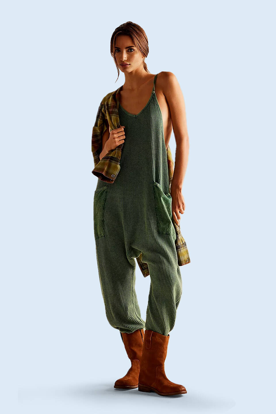 Waffle Jumpsuit (Buy 2 Free Shipping)