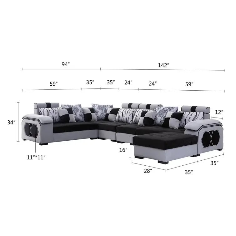 Arvella 10 - Piece Slipcovered Sectional