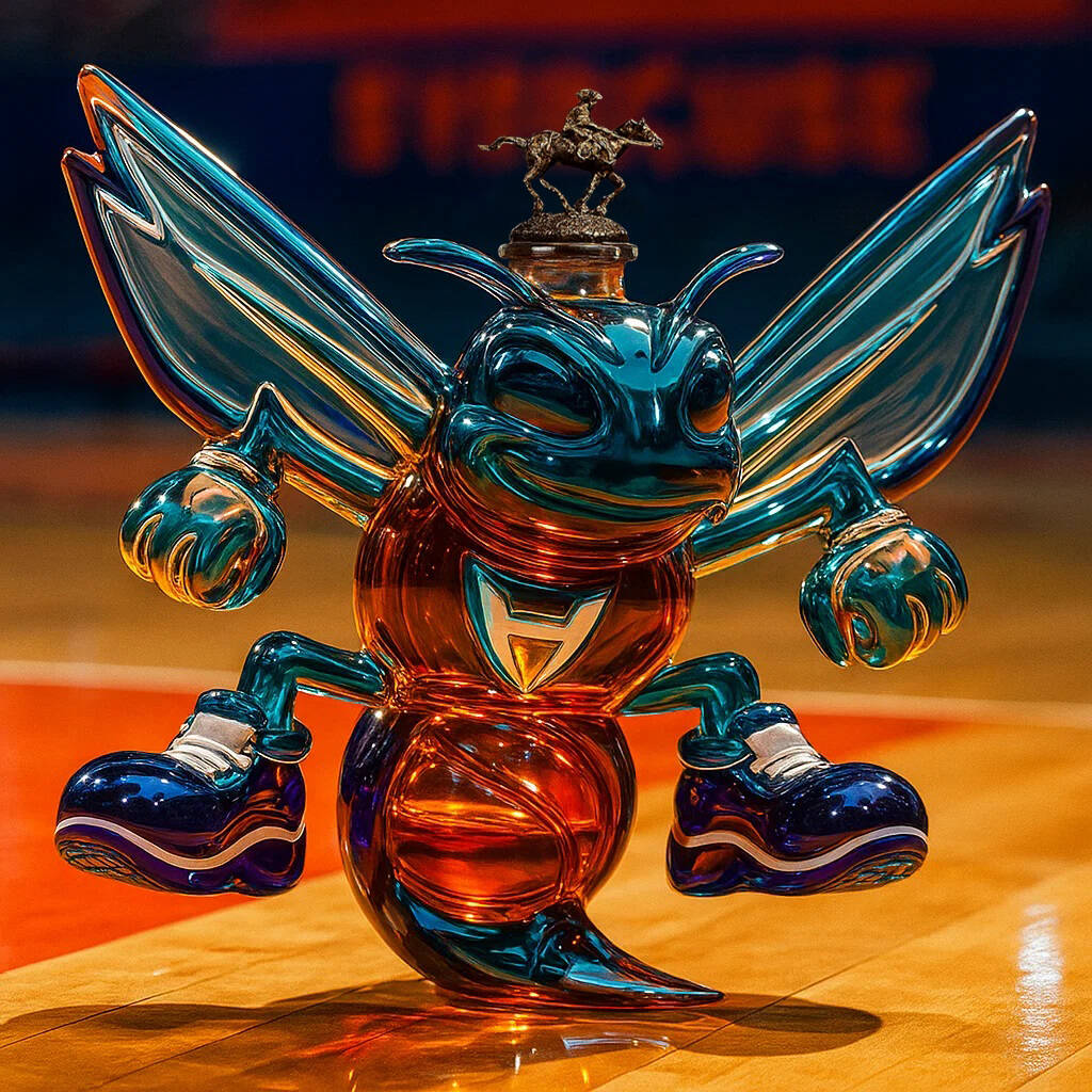 Charlotte Hornets Whisky Bottle