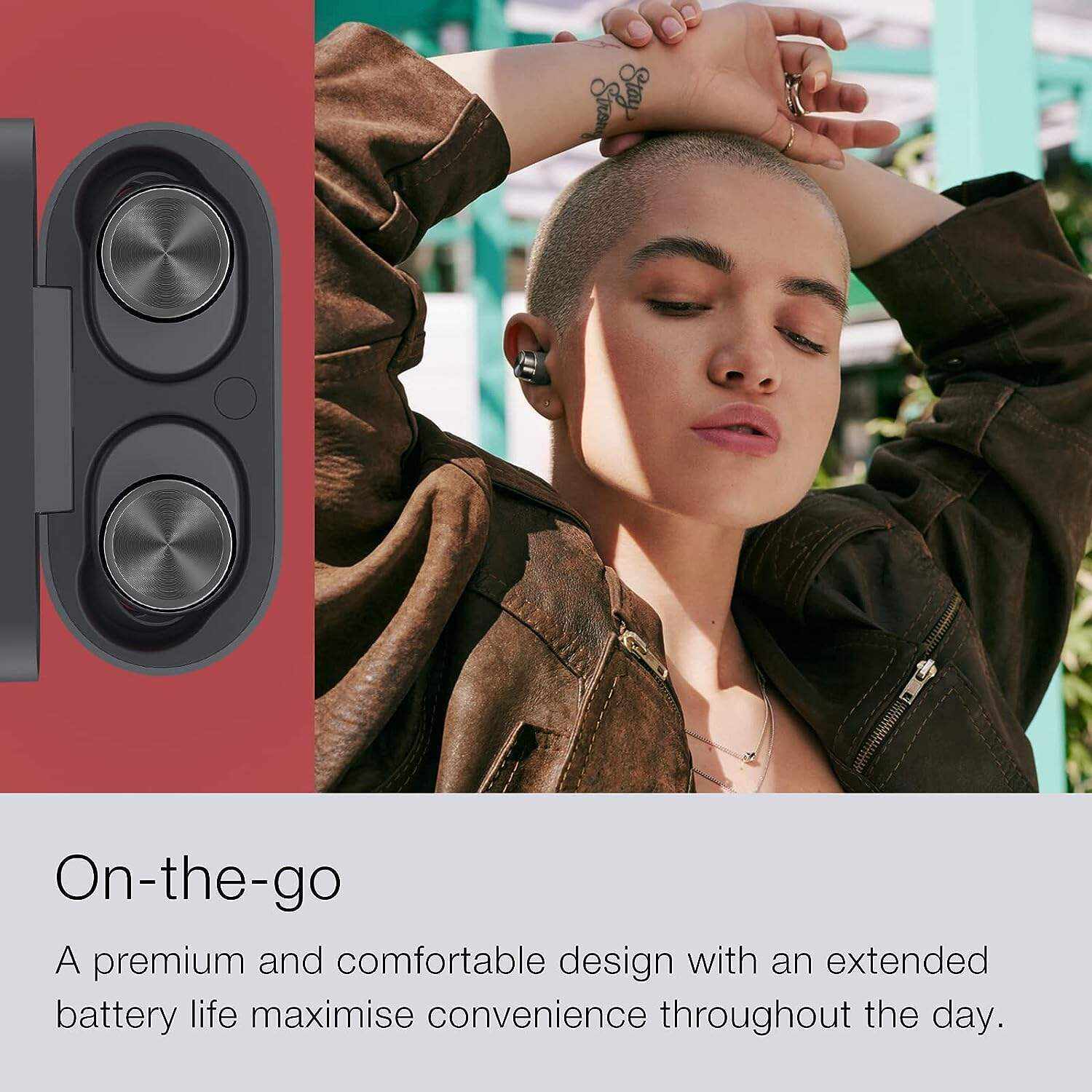Bowers & Wilkins Pi5 S2 True Wireless Earphones, in-Ear Bluetooth Earbuds with Mic, Active Noise Cancellation, 16-Hr Battery, Android/iOS, Powerful Sound, Extreme Comfort, Sage Green (2023 Model)