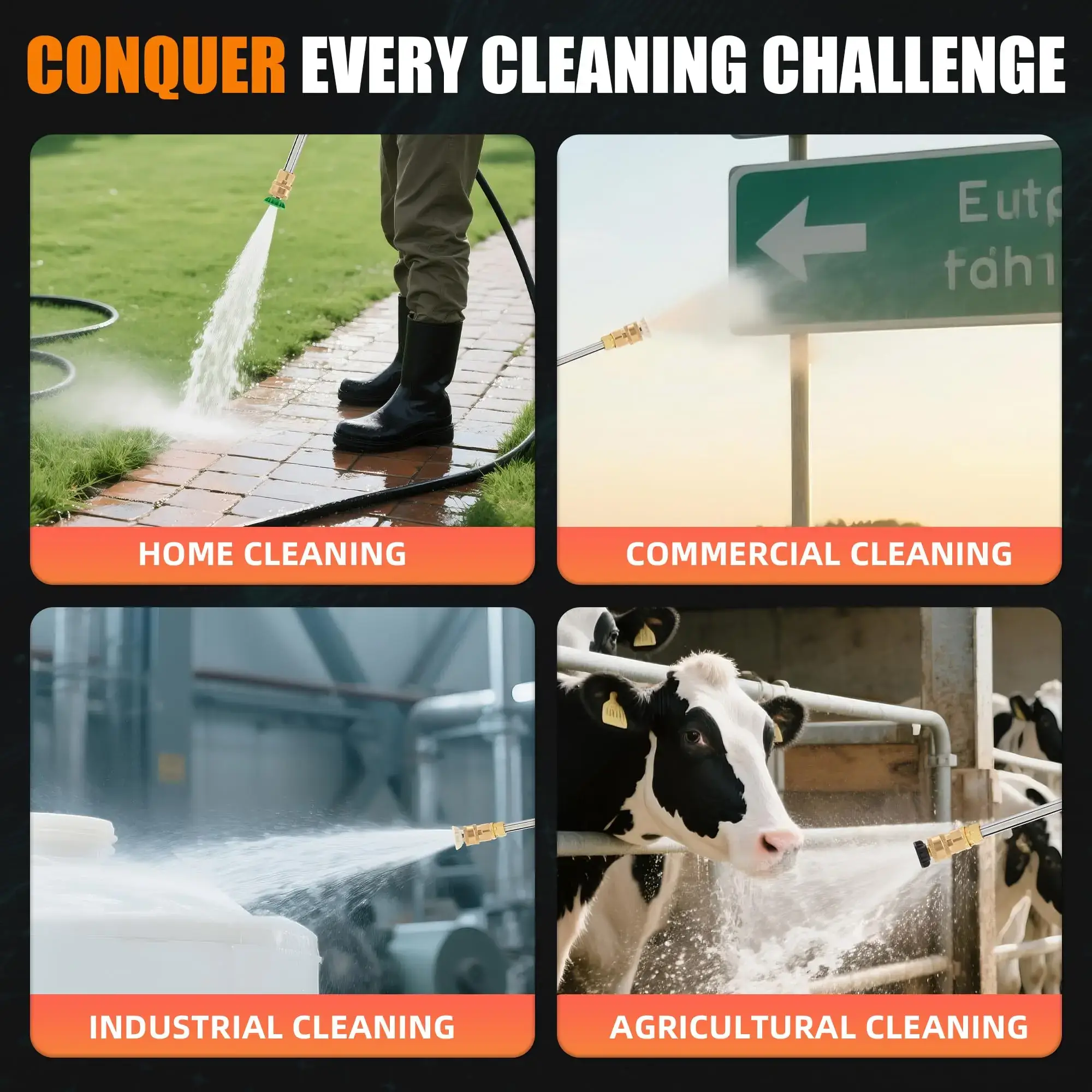 Gas Powered Pressure Washer 3500 PSI, 2.3 GPM Heavy Duty High Power Washer,209CC 7HP Engine with 25Ft Pressure Hose, Axial Aluminum Pump, Soap Tank, 4 Quick Connect Nozzle