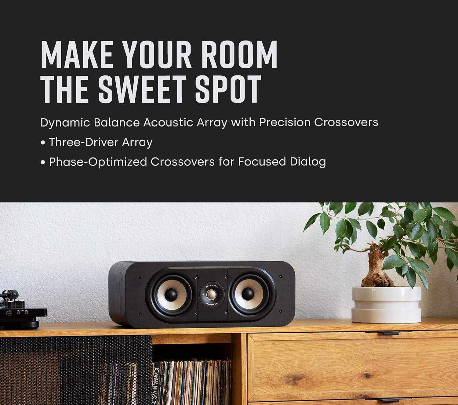 Polk Audio Signature Elite ES20 Bookshelf Speaker - Hi-Res Audio Certified,Dolby Atmos & DTS:X Compatible, 1