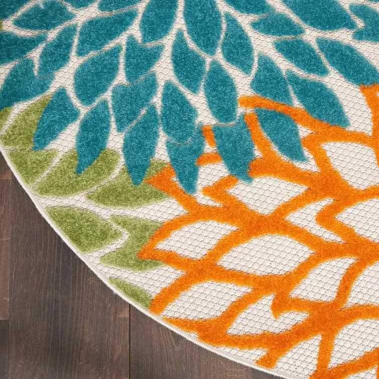 Rosario Navy/Ivory/Taupe Indoor/Outdoor Rug