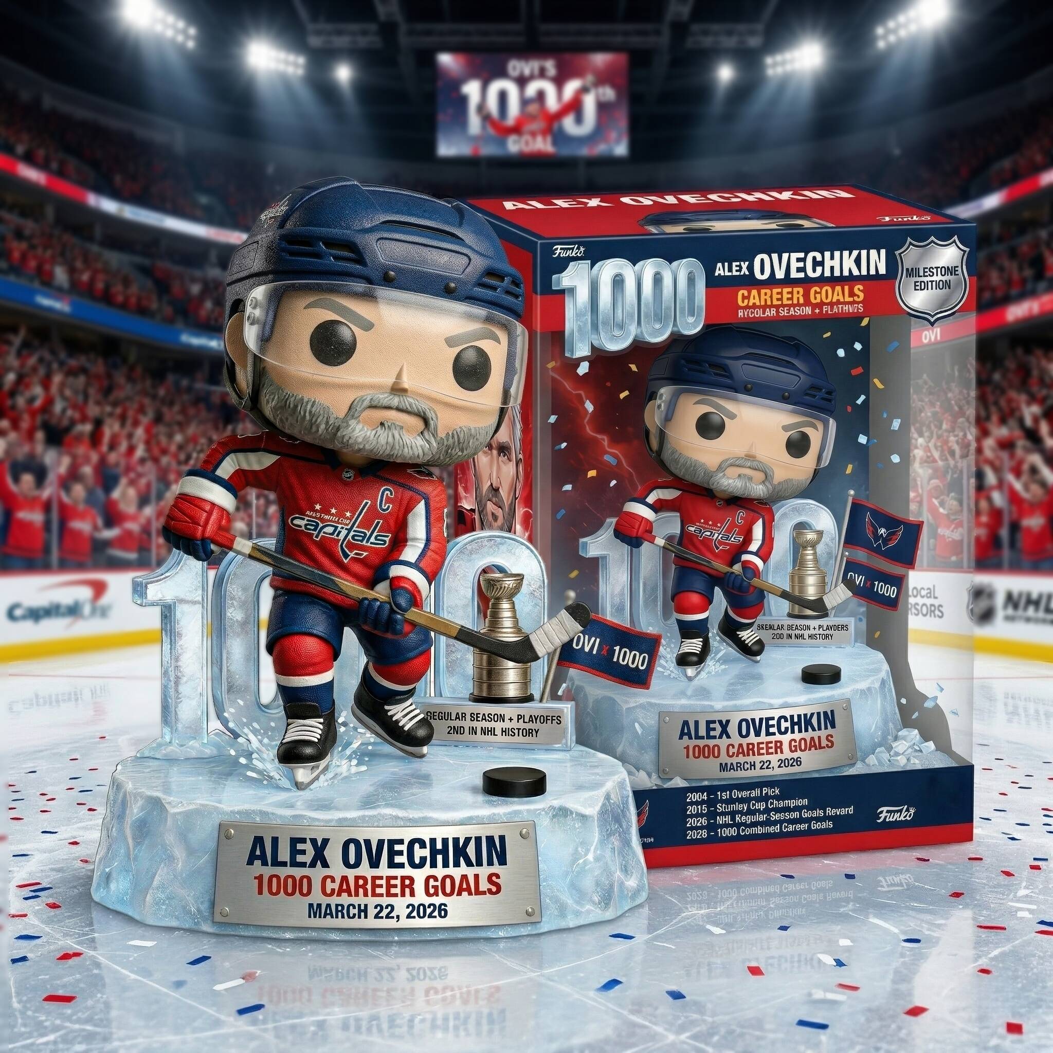 🏒 Alex Ovechkin 1000 Goals Milestone POP!