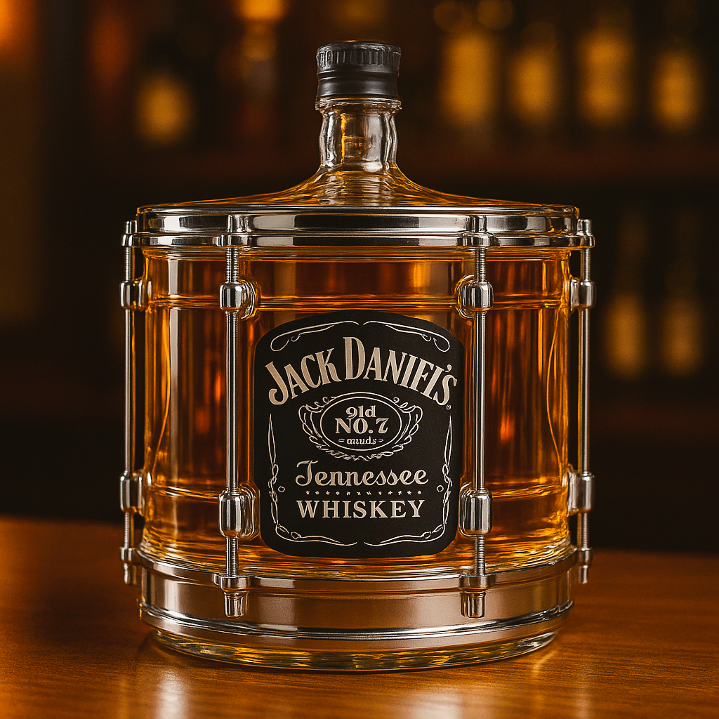 Snare Drum Whiskey Bottle