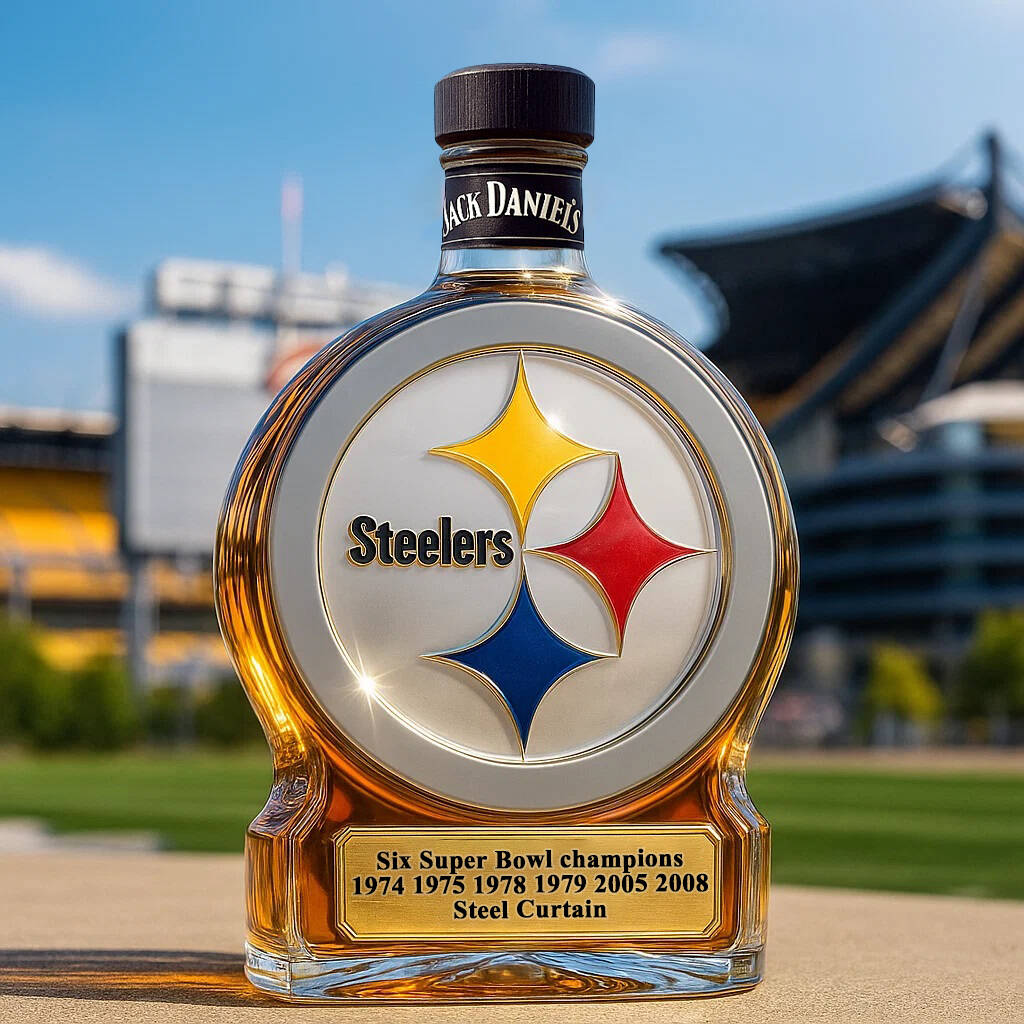 Pittsburgh Steelers Honor Whiskey Bottle