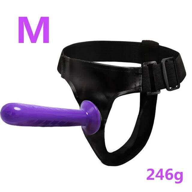 Double Penis Realistic Dildo Vibrator: Ultra Elastic Strap-On Harness for Women - Adult Sex Toy for Lesbians