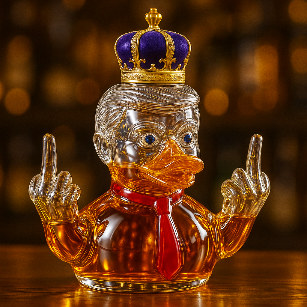 Funny Middle Finger Whiskey Bottle