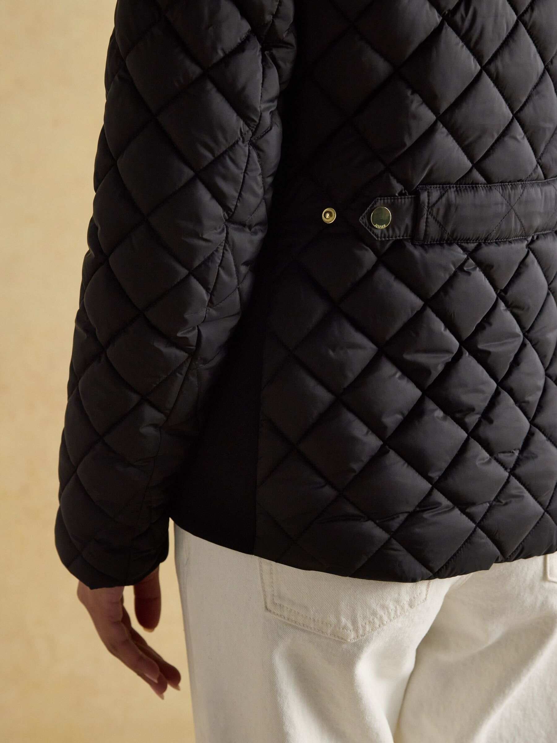 Braemar Luxe Navy Blue Showerproof Diamond Quilted Coat