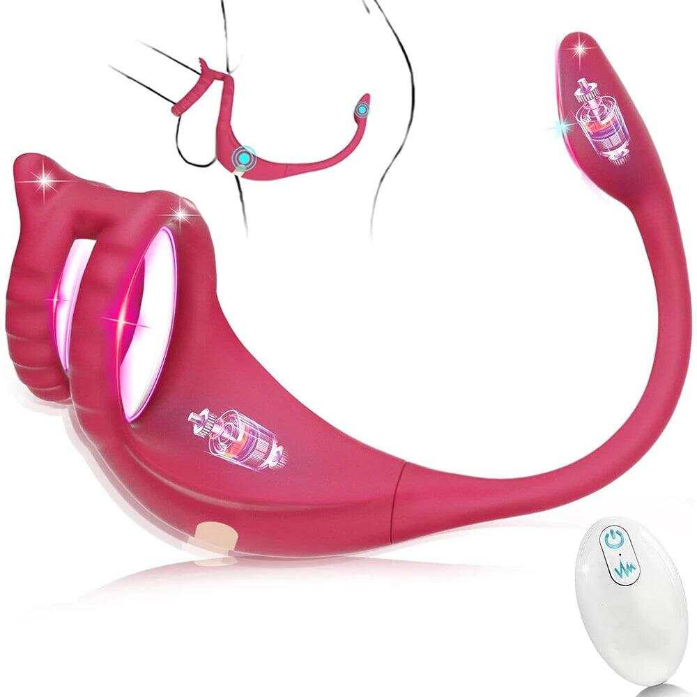 Vibrating Cock Ring & Taint Stimulator – Remote Control Anal Plug & Prostate Massager