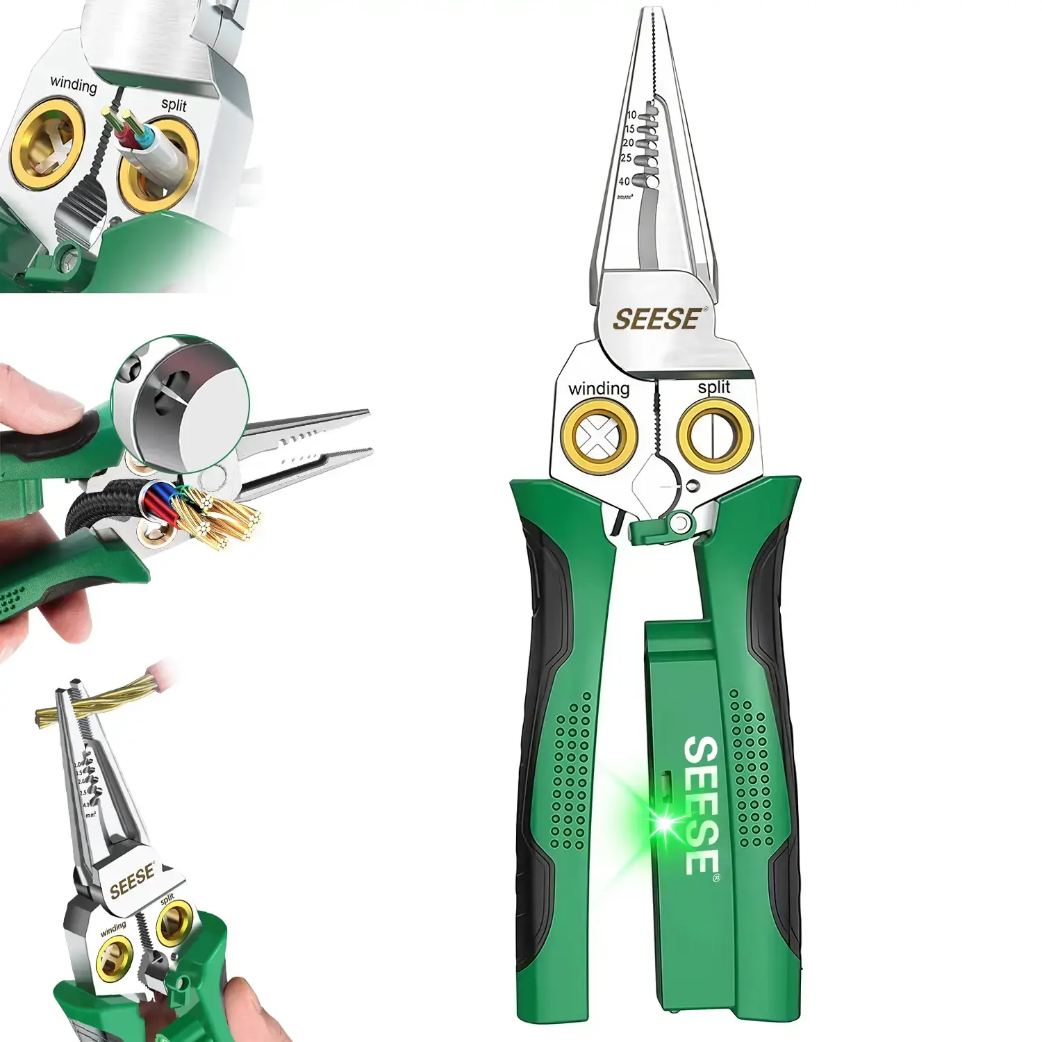 8-in-1 Wire Stripper Twister with Voltage Tester