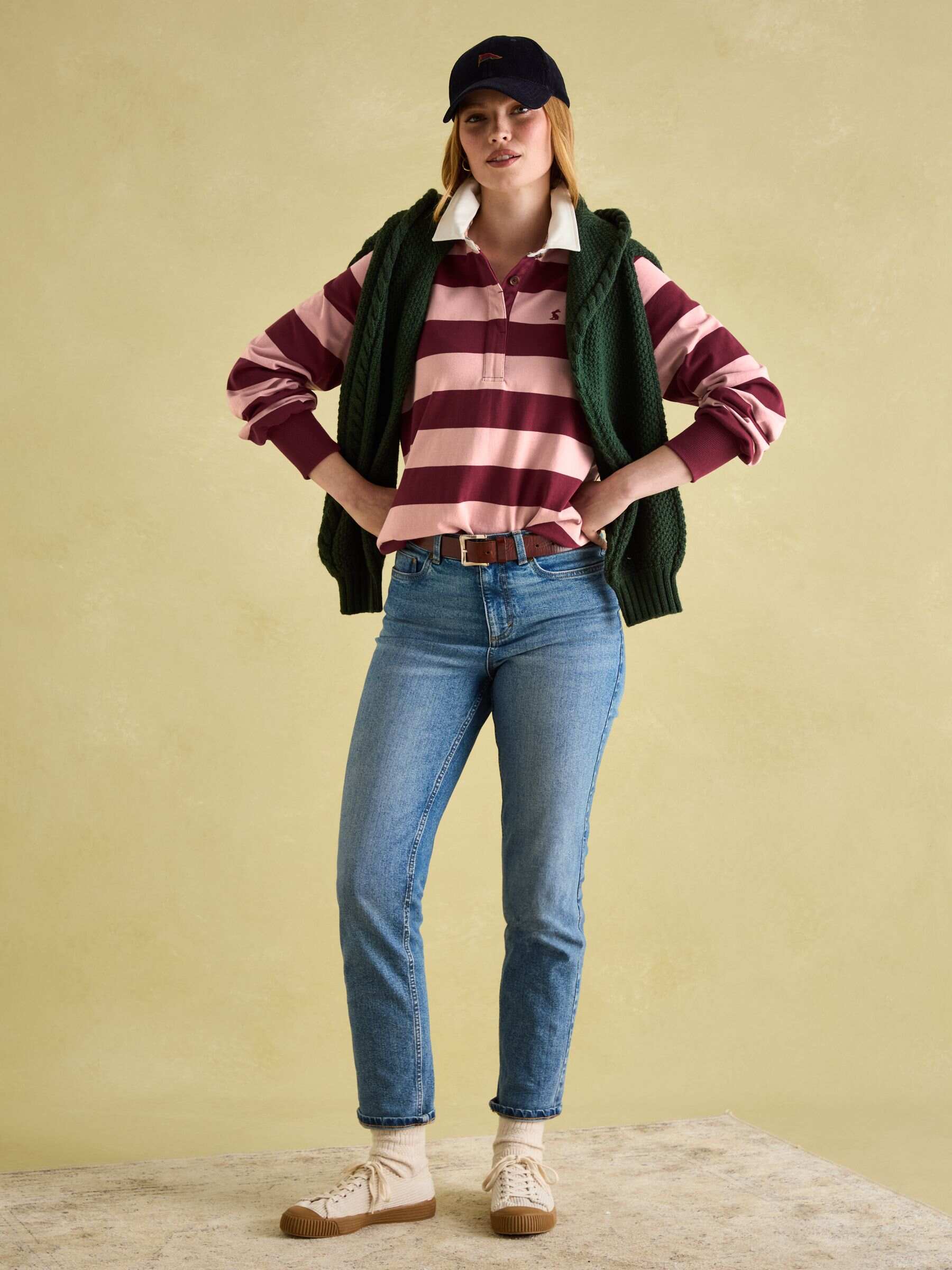 Sammie Pink & Red Striped Heavyweight Cotton Rugby Shirt