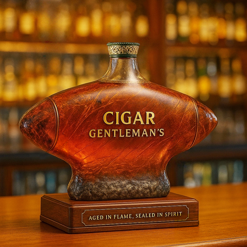 Cigar-Shaped Whiskey Bottle