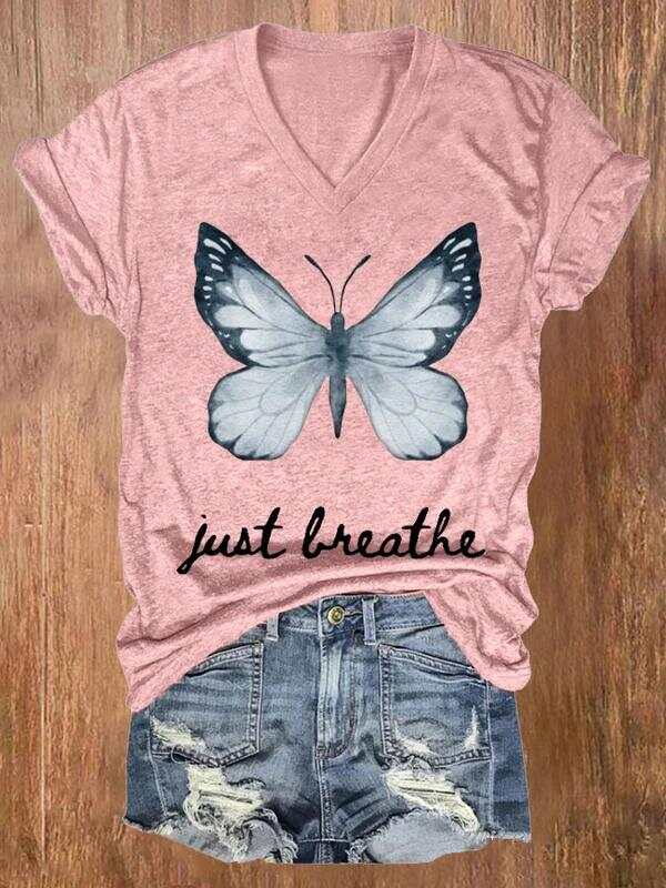 Just Breathe Art Casual T-shirt