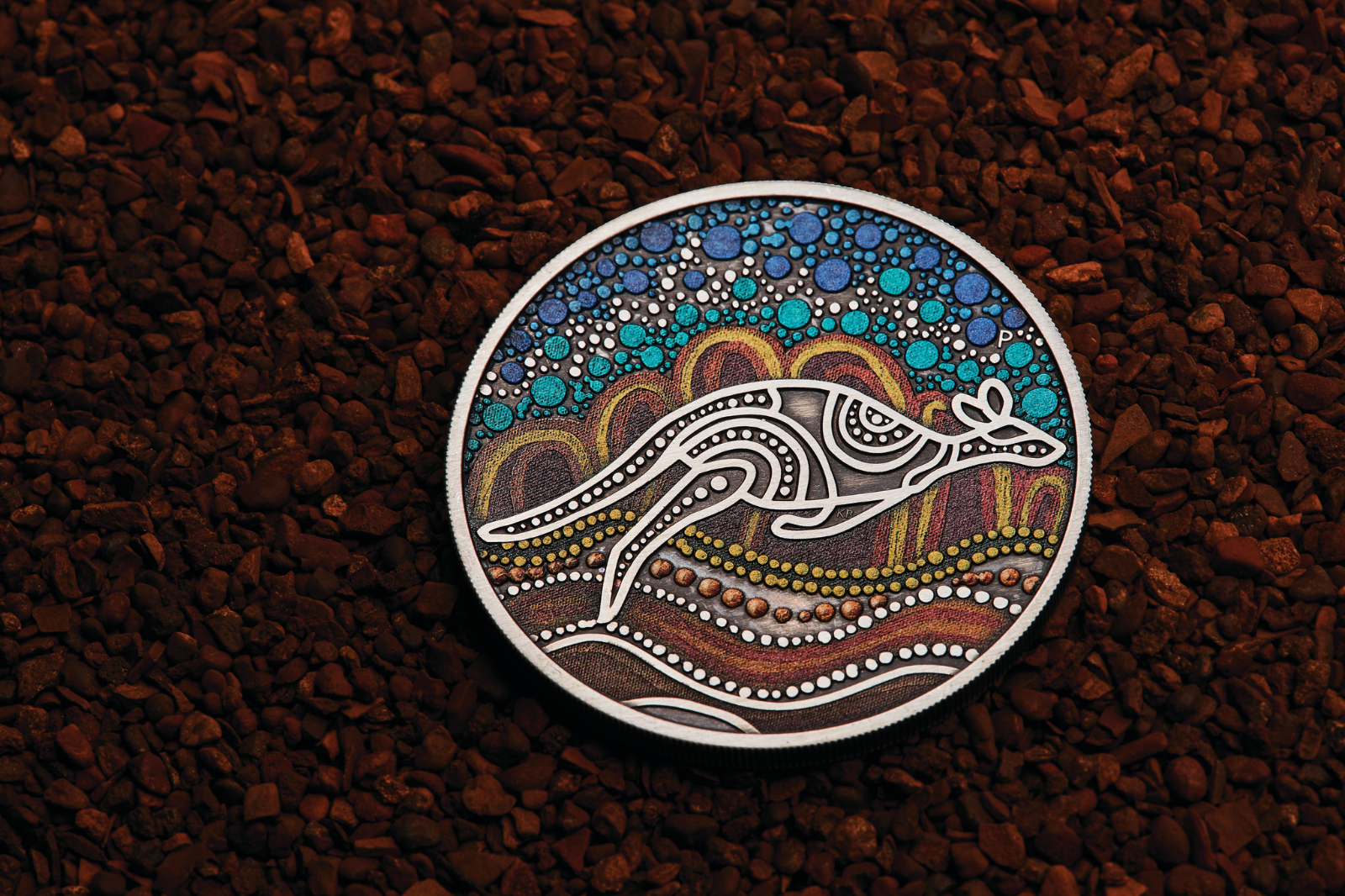 2023 Australia 2 oz Silver Colorized Kangaroo Yongka (Antiqued) - SKU#279333