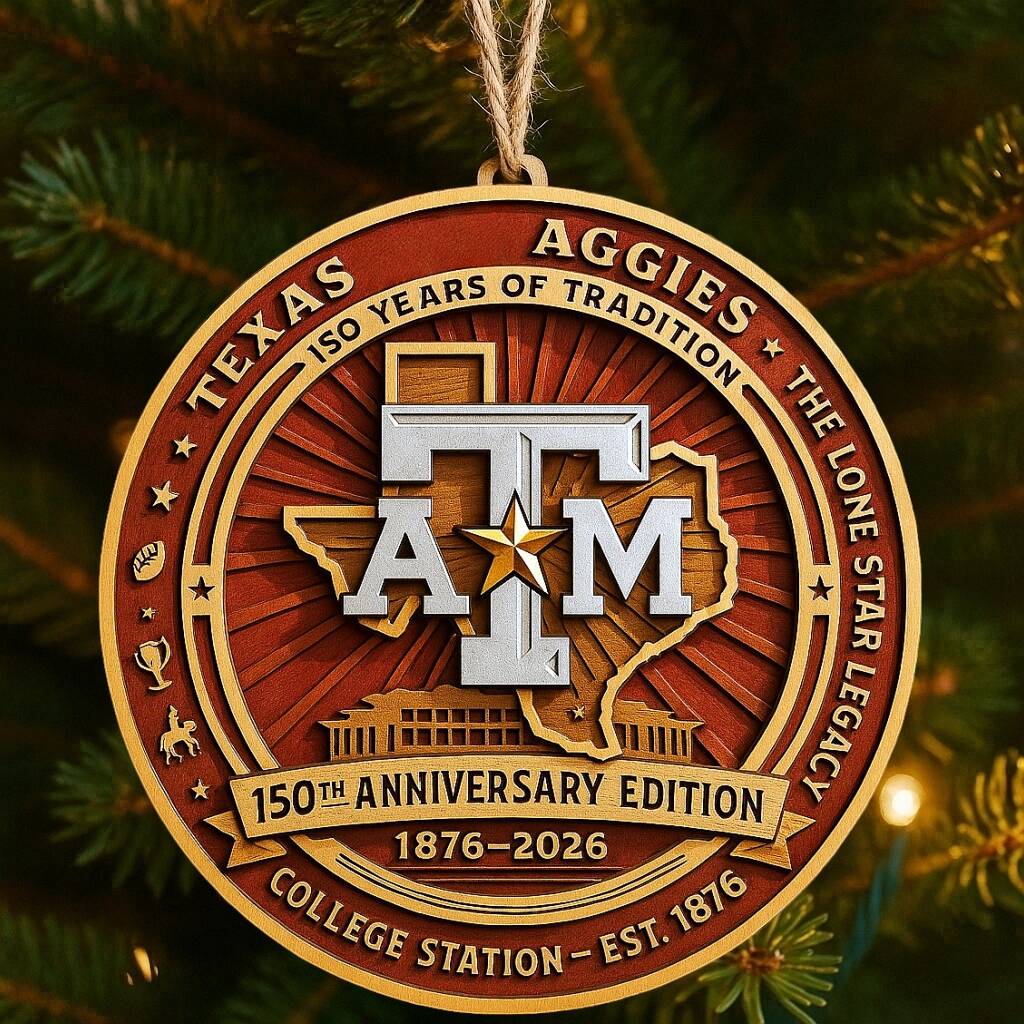 Aggies 150th Anniversary Christmas Ornament
