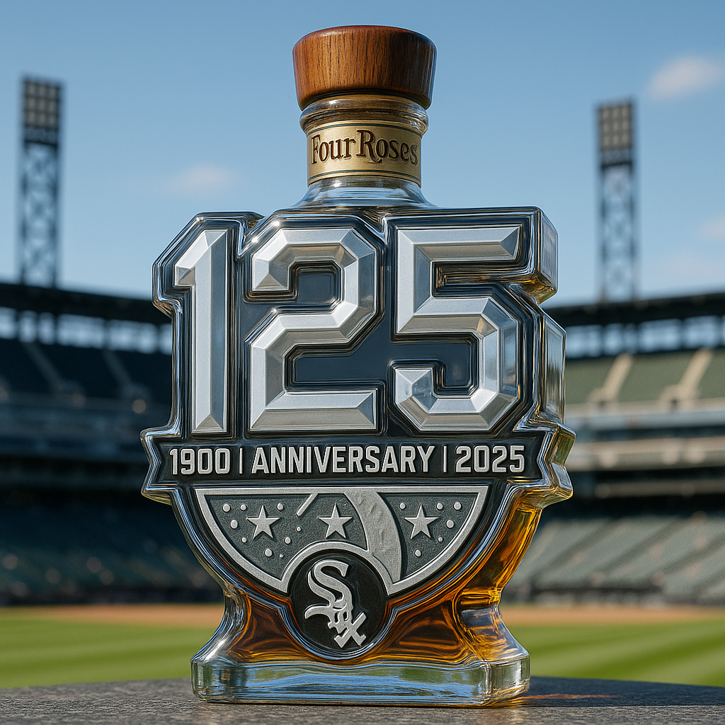 Chicago White Sox 125th Anniversary Whiskey Bottle