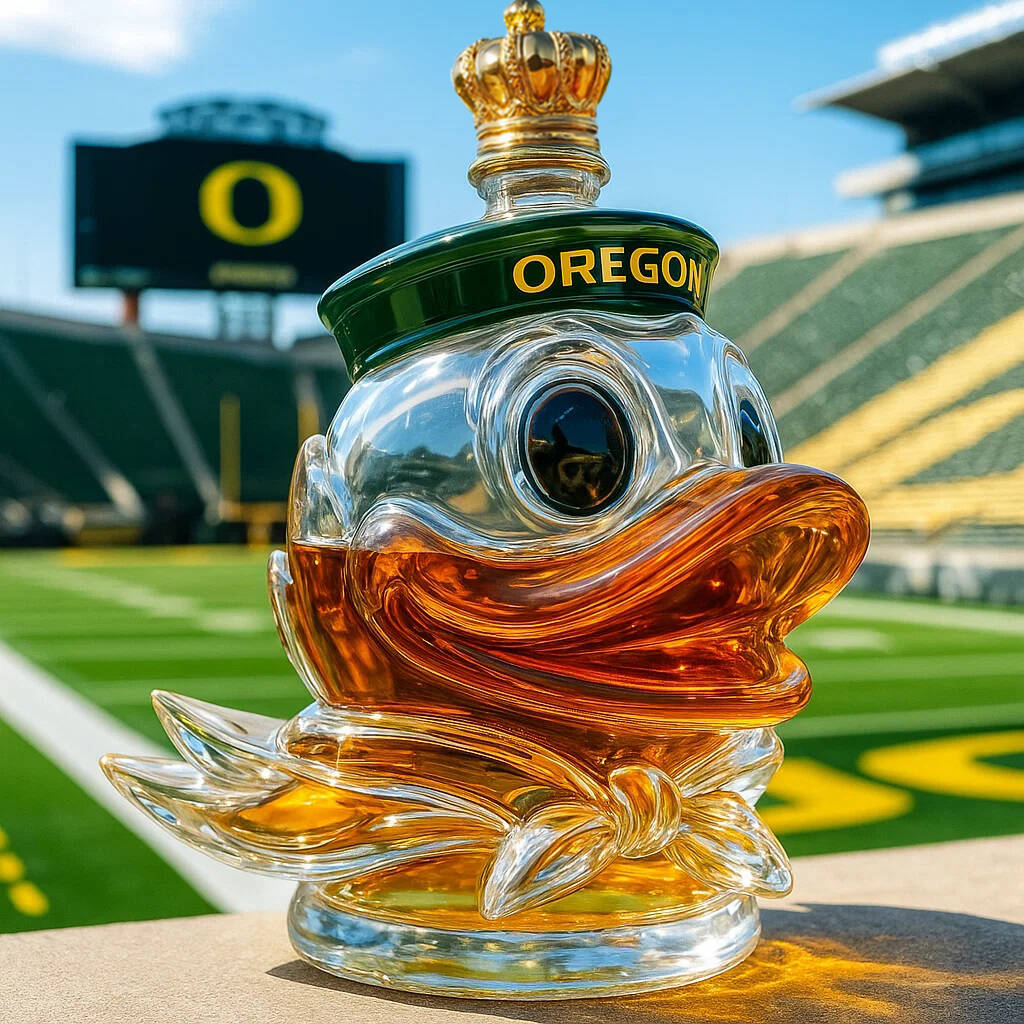 Oregon Ducks Whisky Bottle