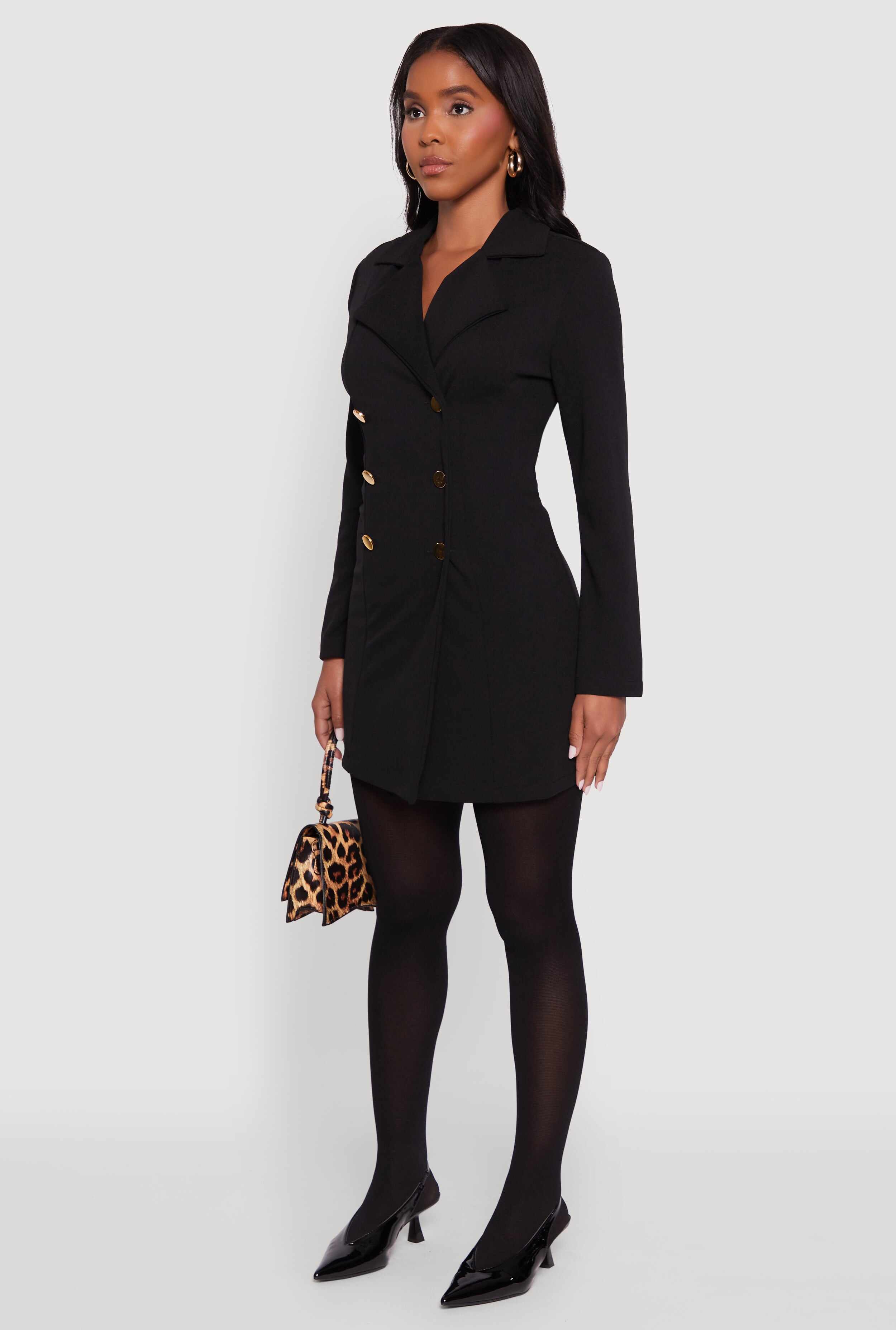 Double Breasted Captains Blazer Dress