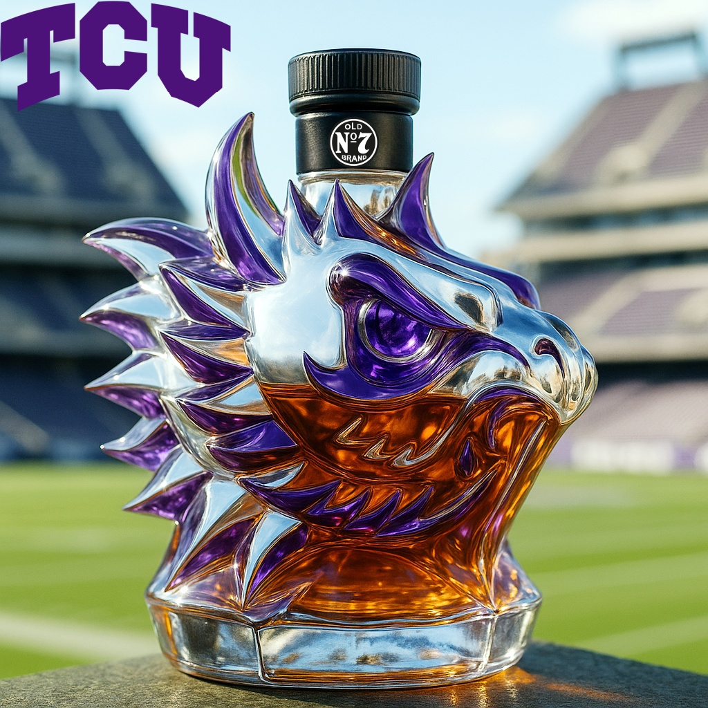 TCU Horned Frogs  Whiskey Bottle