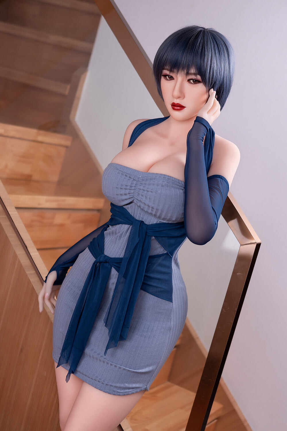 Amelia 5ft25 / 160cm #54 Head TPE Real-Life Short Hair Big Breast Full Size Sex Doll