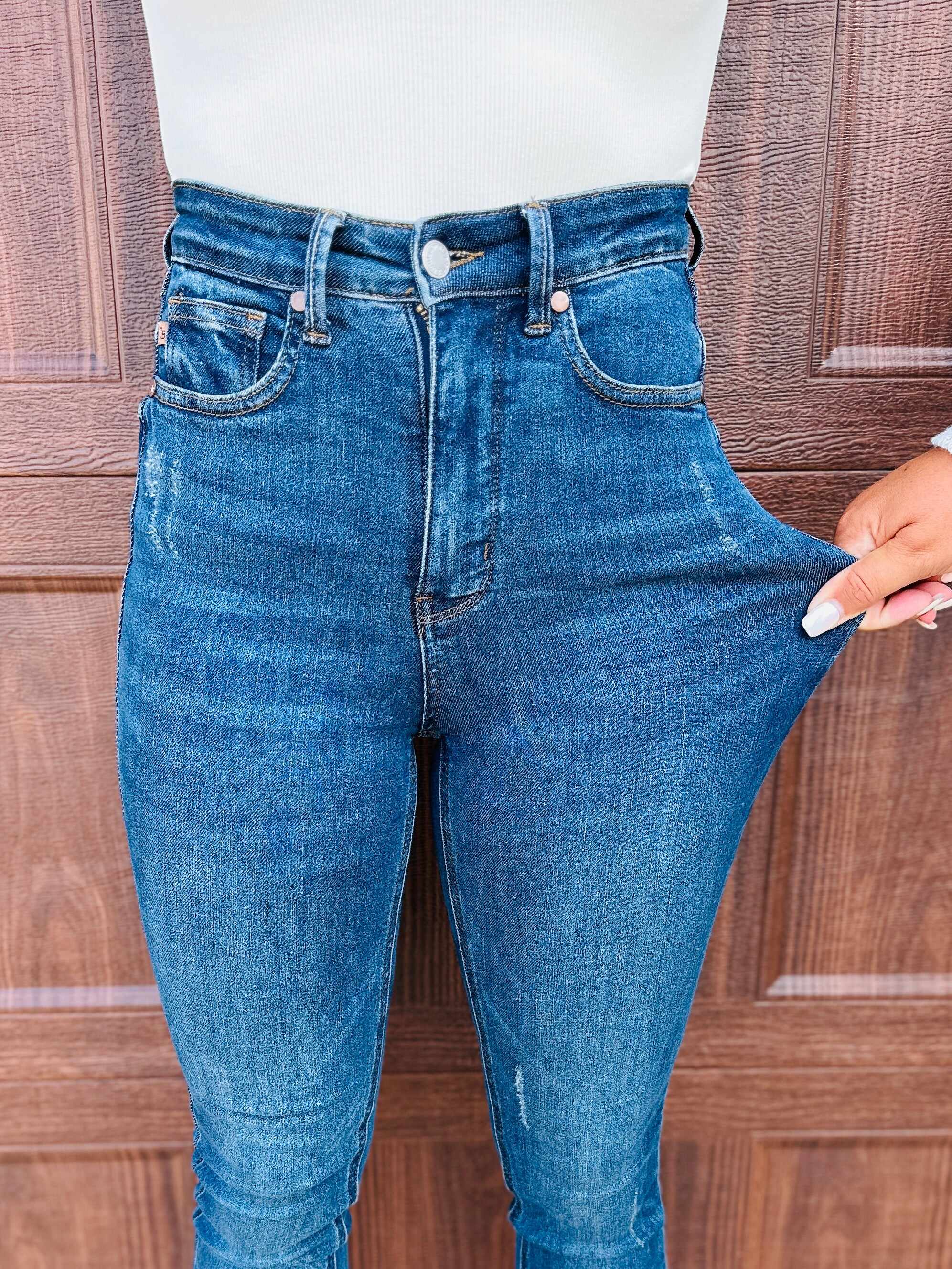 REG/CURVY Triple Trouble Tummy Control and Butt Lifting Skinny Jeans