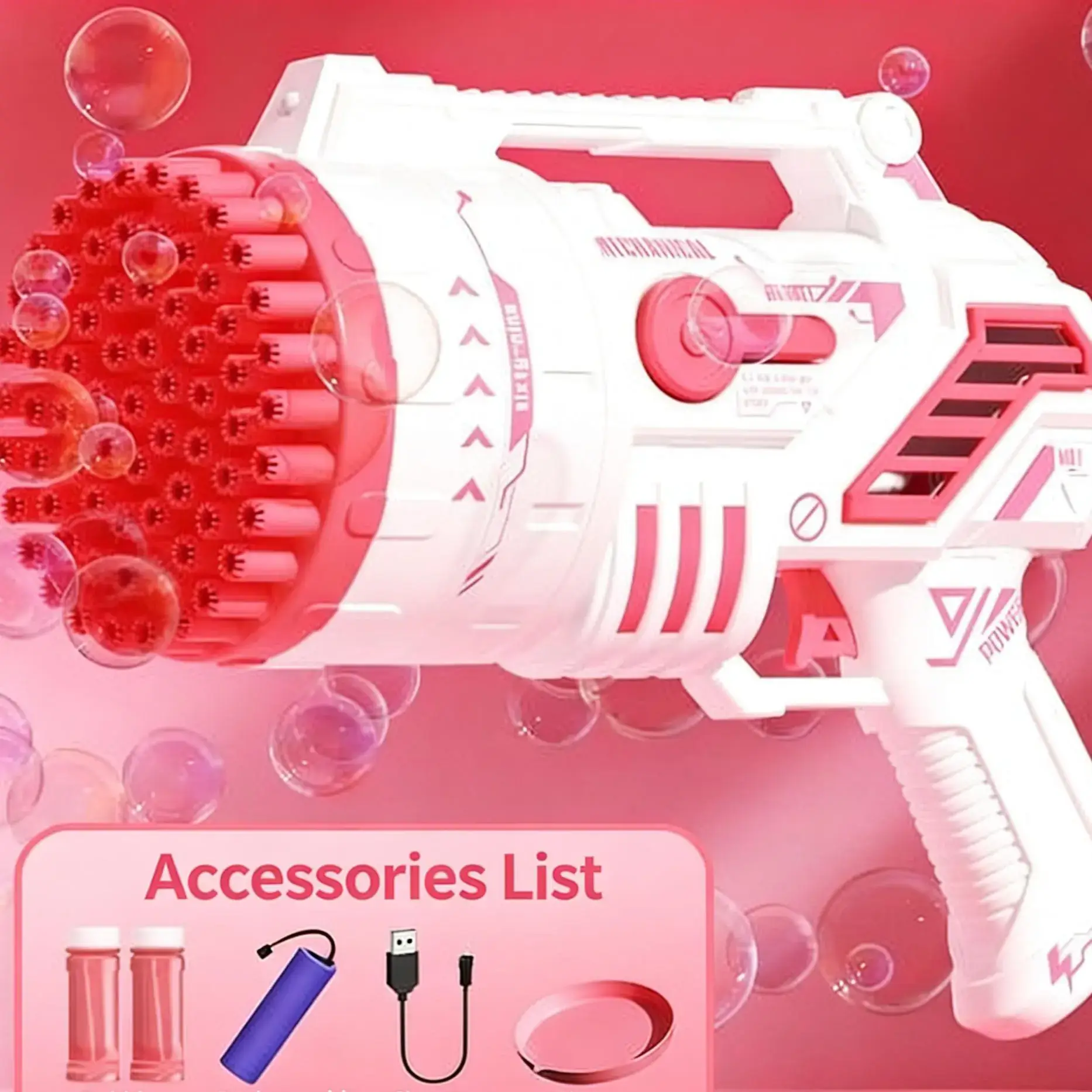 Kids' Bubble Machine, Festive & Party Supplies with Colorful Lights & Thousands of Bubbles, Outdoor Toy Gifts for 4-12 Year Old Boys & Girls, Birthday Party Favors