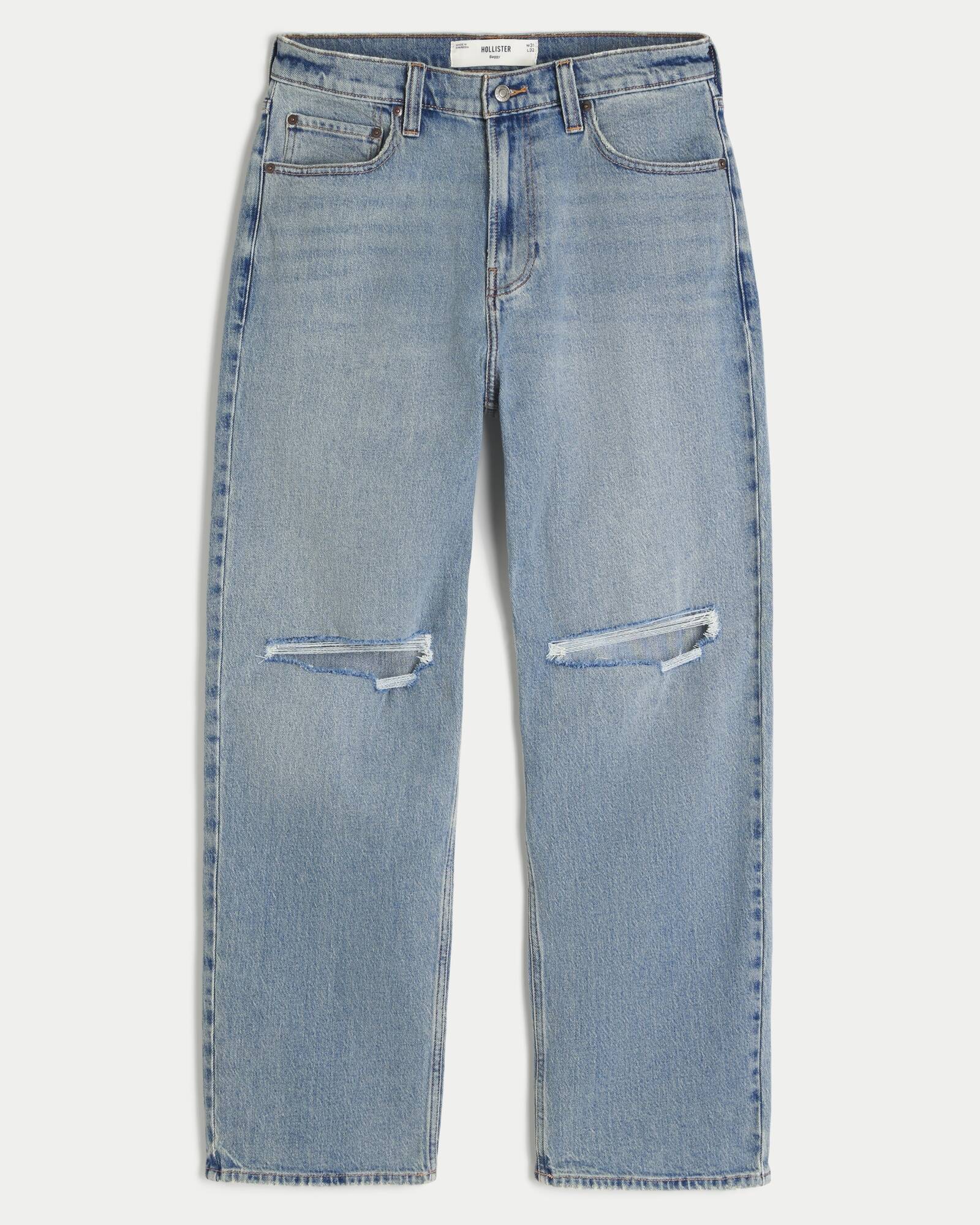 Railroad Stripe Baggy Painter Jeans