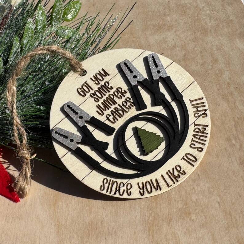 Jumper Cables Ornament