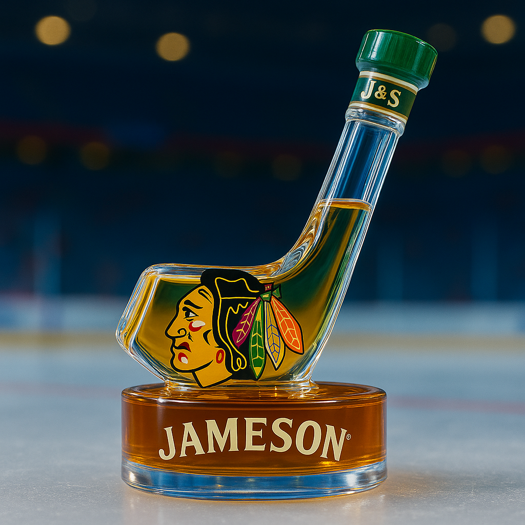 Chicago Blackhawks Whiskey Bottle