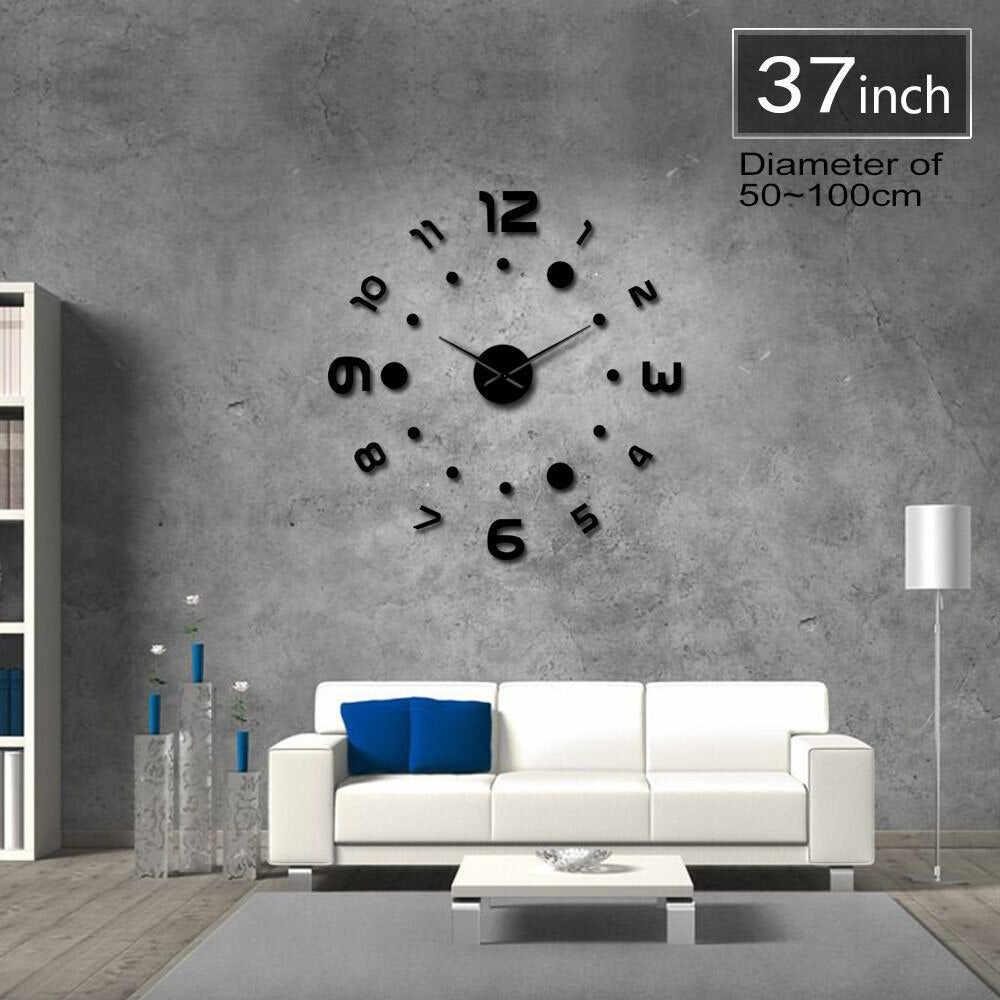New Real Special Watch Quartz Wall Clocks 3D Acrylic DIY Wall Art Giant Clock Design Luxury Large Decorative Clocks Duvar Saati